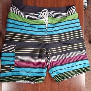 Old navy striped swim trunks